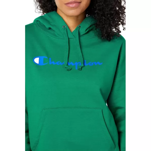 imageChampion Womens Crewneck Sweatshirt Powerblend Fleece Sweatshirt Best Sweatshirt for Women Plus Size AvailableEmerald Night Script