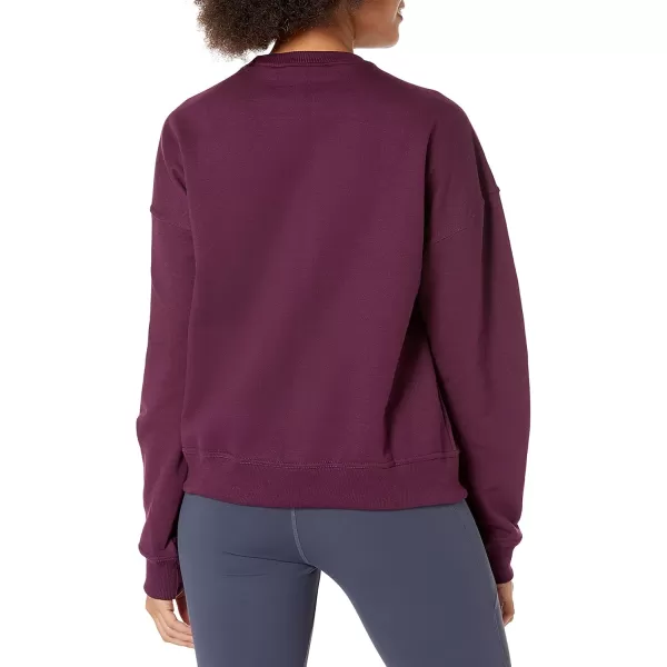 imageChampion Womens Crewneck Sweatshirt Powerblend Fleece Sweatshirt Best Sweatshirt for Women Plus Size AvailablePlum Port C Logo