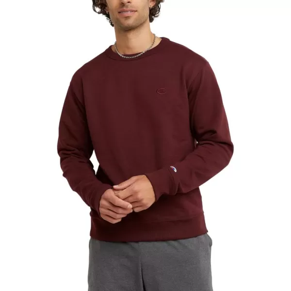 imageChampion Mens Crewneck Powerblend Fleece Sweatshirt Crewneck Sweatshirts Reg Or Big ampamp TallMaroon C Logo