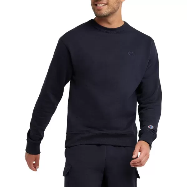 imageChampion Mens Crewneck Powerblend Fleece Sweatshirt Crewneck Sweatshirts Reg Or Big ampamp TallNavy C Logo