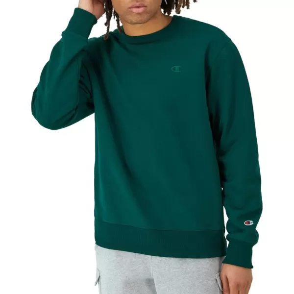 imageChampion Mens Crewneck Powerblend Fleece Sweatshirt Crewneck Sweatshirts Reg Or Big ampamp TallNight Garden C Logo