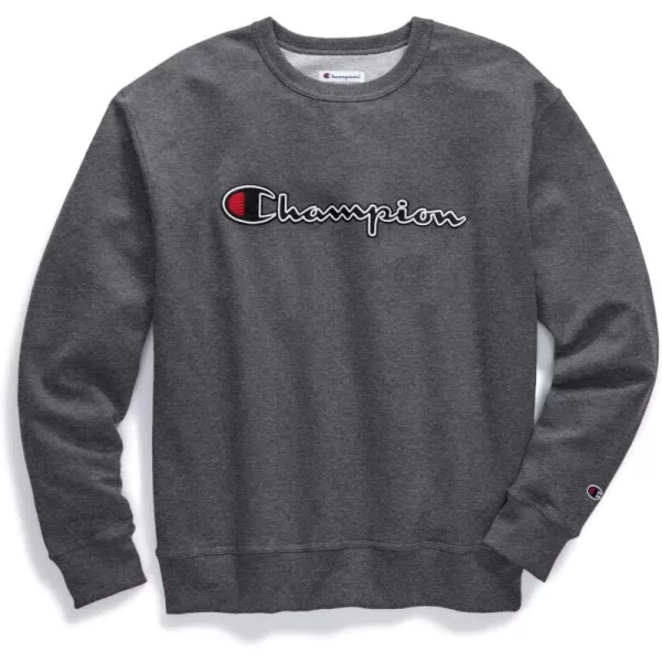 imageChampion Mens Crewneck Powerblend Fleece Sweatshirt Crewneck Sweatshirts Reg Or Big ampamp TallOxford Gray