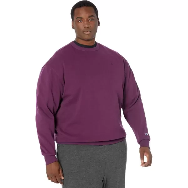 imageChampion Mens Crewneck Powerblend Fleece Sweatshirt Crewneck Sweatshirts Reg Or Big ampamp TallPlum Port C Logo