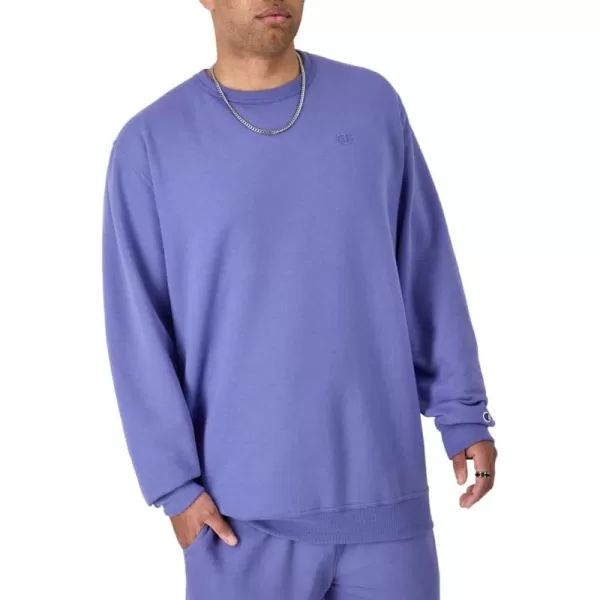 imageChampion Mens Crewneck Powerblend Fleece Sweatshirt Crewneck Sweatshirts Reg Or Big ampamp TallStone Crush Blue C Logo