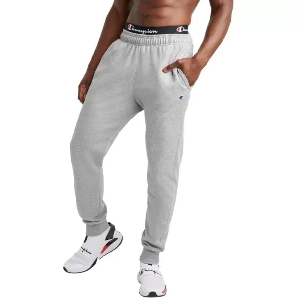 imageChampion Mens Joggers Powerblend Fleece Joggers Comfortable Sweatpants for Men Reg or Big ampamp TallOxford Gray C Patch Logo