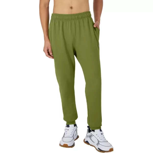 imageChampion Mens Joggers Powerblend Fleece Joggers Comfortable Sweatpants for Men Reg or Big ampamp TallRefreshing Mission Green C Patch Logo