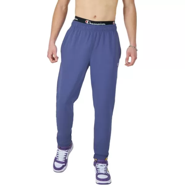 imageChampion Mens Joggers Powerblend Fleece Joggers Comfortable Sweatpants for Men Reg or Big ampamp TallStone Crush Blue C Patch Logo