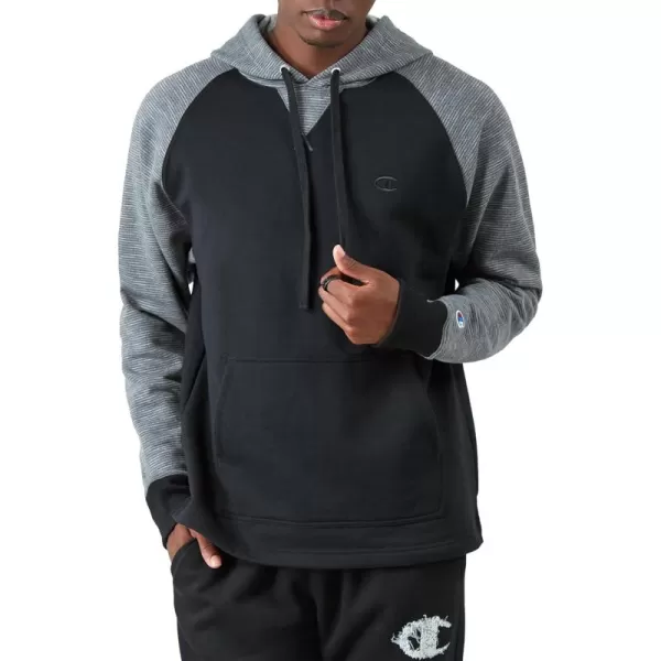 imageChampion Powerblend Fleece Comfortable Hoodie Sweatshirt for Men Reg Or Big ampamp TallBlackBlackManhattan Mist C Logo