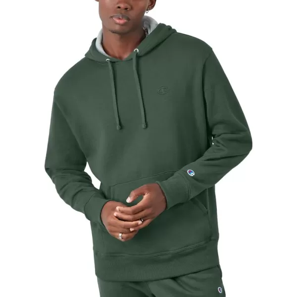 imageChampion Powerblend Fleece Comfortable Hoodie Sweatshirt for Men Reg Or Big ampamp TallDark Green C Logo