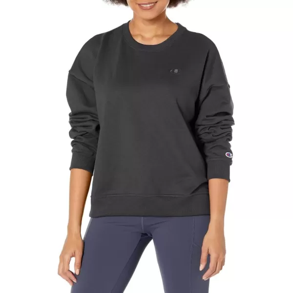 imageChampion Womens Crewneck Sweatshirt Powerblend Fleece Sweatshirt Best Sweatshirt for Women Plus Size AvailableBlack C Logo