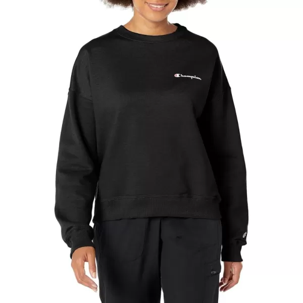 imageChampion Womens Crewneck Sweatshirt Powerblend Fleece Sweatshirt Best Sweatshirt for Women Plus Size AvailableBlack Small Script