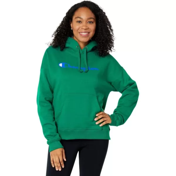 imageChampion Womens Crewneck Sweatshirt Powerblend Fleece Sweatshirt Best Sweatshirt for Women Plus Size AvailableEmerald Night Script