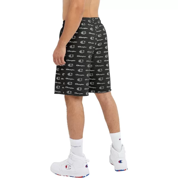 imageChampion Mens 10quot Powerblend Short Retired ColorsBig C Little Script Black