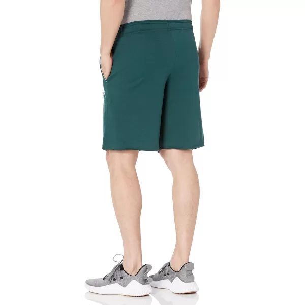 imageChampion Mens 10quot Powerblend Short Retired ColorsLakeside Green C Patch Logo