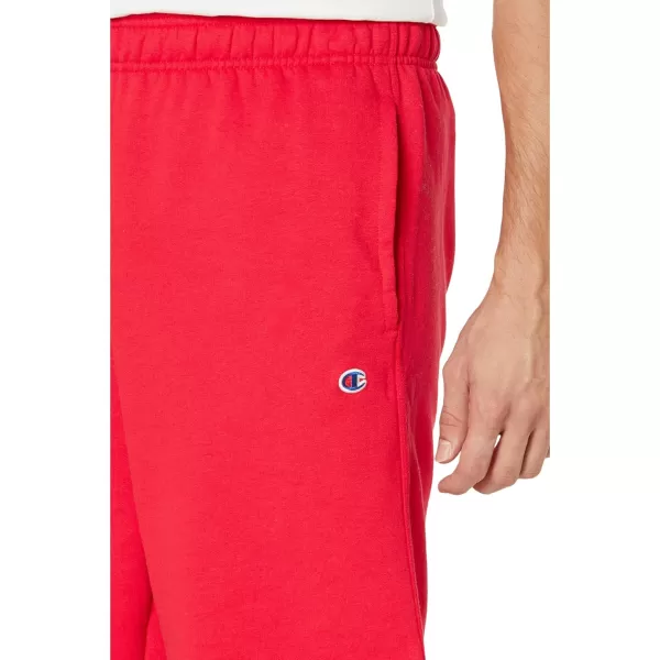 imageChampion Mens 10quot Powerblend Short Retired ColorsScarlet C Patch Logo