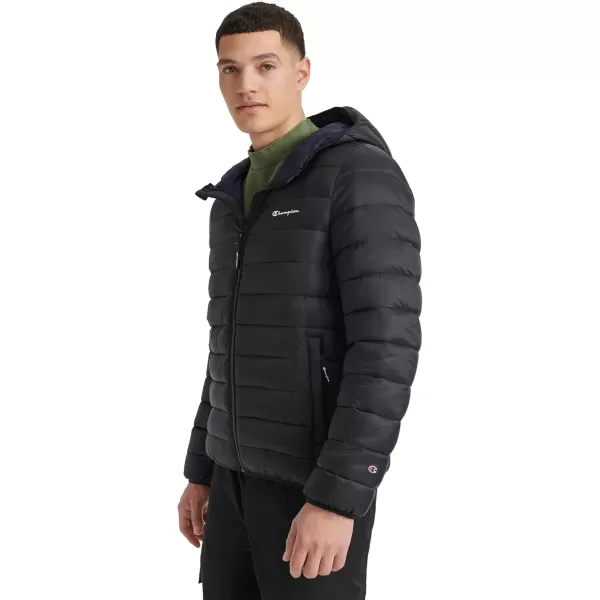 imageChampion Mens Performance Lightweight Puffer Jacket with HoodBlack