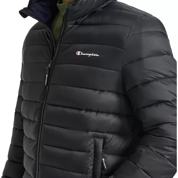imageChampion Mens Performance Lightweight Puffer Jacket with HoodBlack