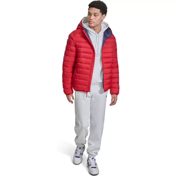 imageChampion Mens Performance Lightweight Puffer Jacket with HoodChili Pepper