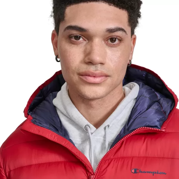 imageChampion Mens Performance Lightweight Puffer Jacket with HoodChili Pepper