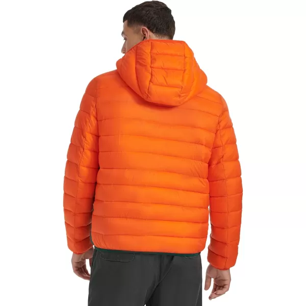 imageChampion Mens Performance Lightweight Puffer Jacket with HoodOrange Combo