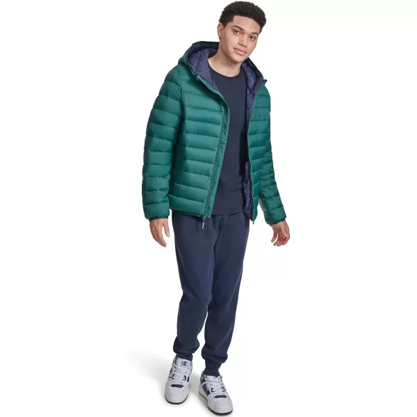imageChampion Mens Performance Lightweight Puffer Jacket with HoodRainforest