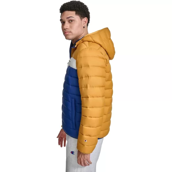 imageChampion Mens Performance Lightweight Puffer Jacket with HoodSunflower Combo