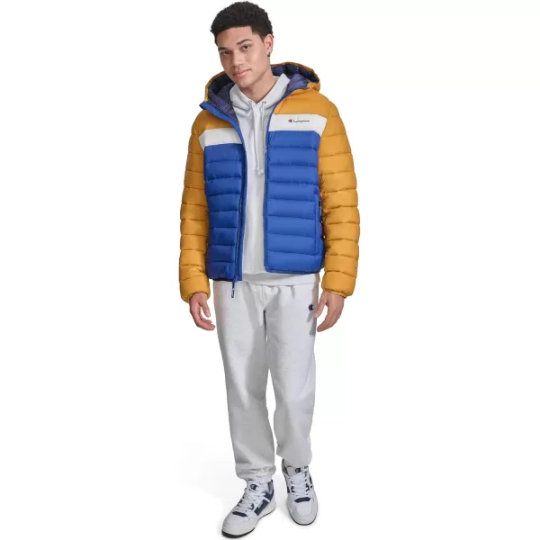 imageChampion Mens Performance Lightweight Puffer Jacket with HoodSunflower Combo
