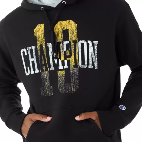 imageChampion Mens Powerblend Fleece Hoodie Champion 19 Reg or Big ampamp TallBlack Champion 19