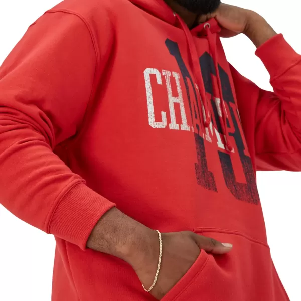 imageChampion Mens Powerblend Fleece Hoodie Champion 19 Reg or Big ampamp TallEclipse Red Champion 19