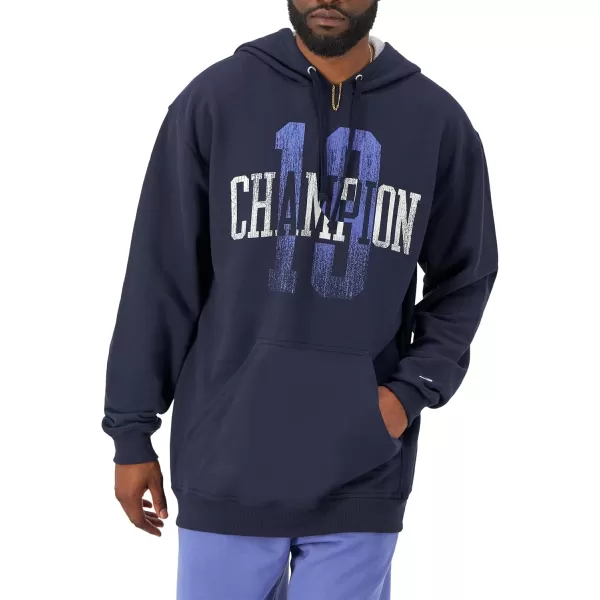 imageChampion Mens Powerblend Fleece Hoodie Champion 19 Reg or Big ampamp TallNavy Champion 19