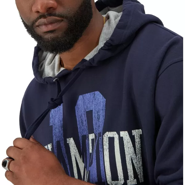 imageChampion Mens Powerblend Fleece Hoodie Champion 19 Reg or Big ampamp TallNavy Champion 19