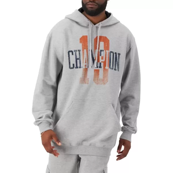 imageChampion Mens Powerblend Fleece Hoodie Champion 19 Reg or Big ampamp TallOxford Gray Champion 19