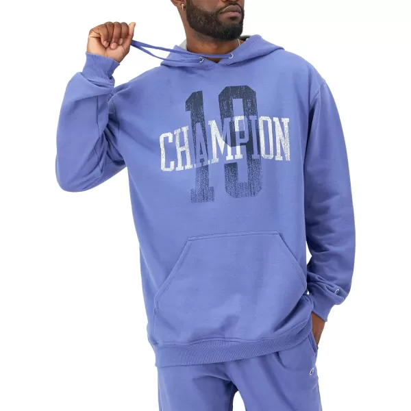 imageChampion Mens Powerblend Fleece Hoodie Champion 19 Reg or Big ampamp TallStone Crush Blue Champion 19