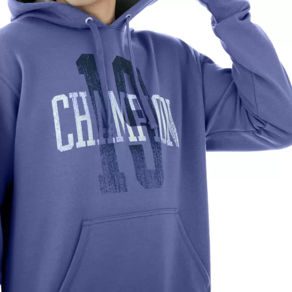 imageChampion Mens Powerblend Fleece Hoodie Champion 19 Reg or Big ampamp TallStone Crush Blue Champion 19