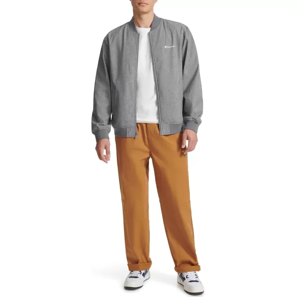 imageChampion Mens Soft Shell Sport Bomber Jacket with LogoHeather Grey