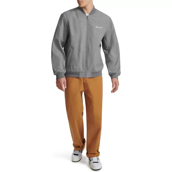 imageChampion Mens Soft Shell Sport Bomber Jacket with LogoHeather Grey