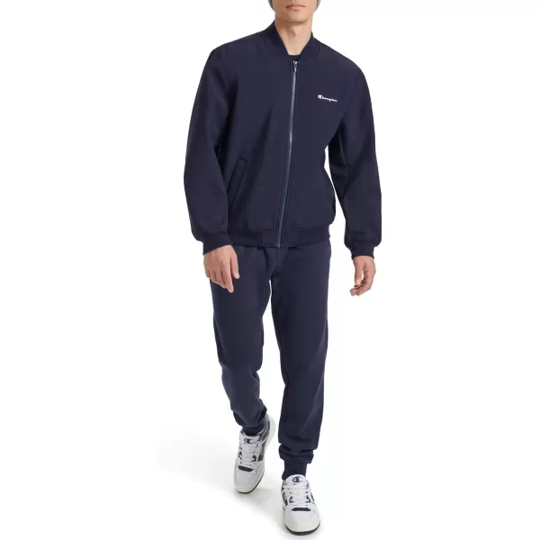 imageChampion Mens Soft Shell Sport Bomber Jacket with LogoPeacoat