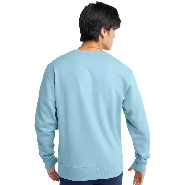 imageChampion Mens Sweatshirt Powerblend Fleece Midweight Crewneck Sweatshirt Reg Or Big ampamp TallOcean Boat Blue Faux Quilt C