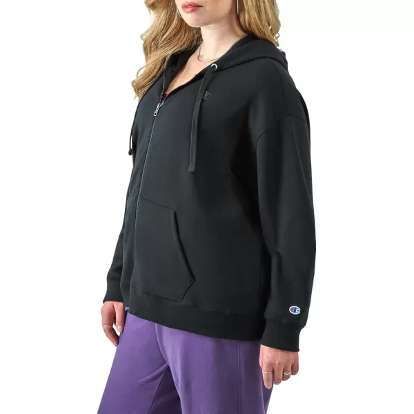 imageChampion Womens Fullzip Hoodie Powerblend Fleece Sweatshirt Hoodie Sweatshirt for Women Plus Size AvailableBlack C Logo