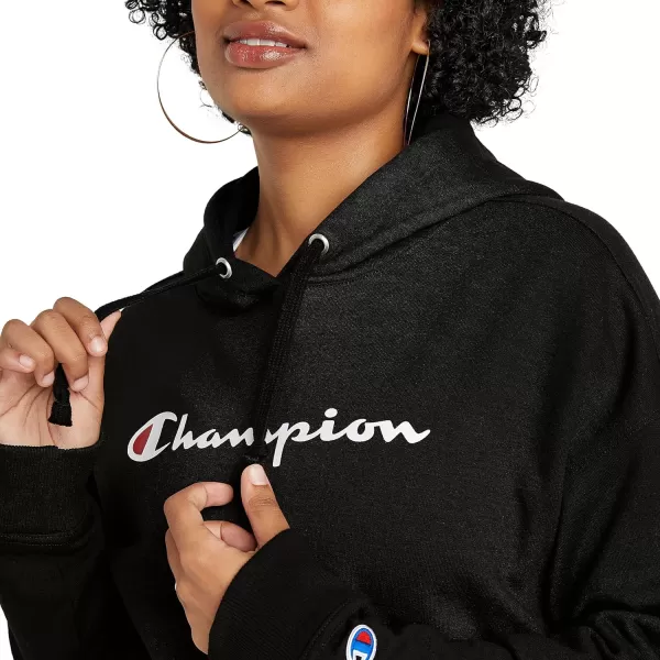 imageChampion Womens Hoodie Powerblend Fleece Comfortable Hoodie Sweatshirt for Women Plus Size AvailableBlack Script