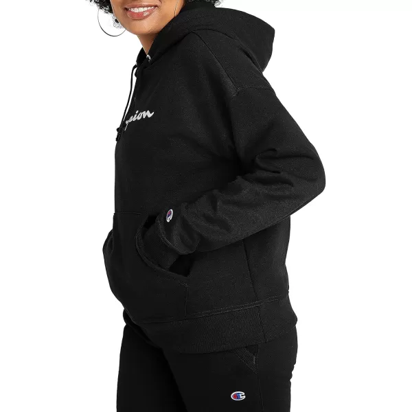 imageChampion Womens Hoodie Powerblend Fleece Comfortable Hoodie Sweatshirt for Women Plus Size AvailableBlack Script