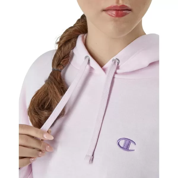 imageChampion Womens Hoodie Powerblend Fleece Comfortable Hoodie Sweatshirt for Women Plus Size AvailableChantilly Pink C Logo