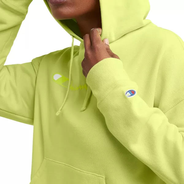 imageChampion Womens Hoodie Powerblend Fleece Comfortable Hoodie Sweatshirt for Women Plus Size AvailableFrozen Lime Script