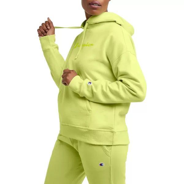 imageChampion Womens Hoodie Powerblend Fleece Comfortable Hoodie Sweatshirt for Women Plus Size AvailableFrozen Lime Script