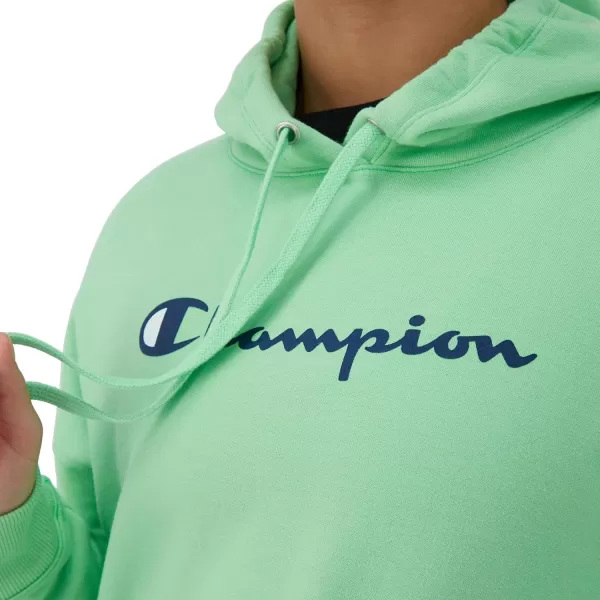 imageChampion Womens Hoodie Powerblend Fleece Comfortable Hoodie Sweatshirt for Women Plus Size AvailableHappy Spring Green Script