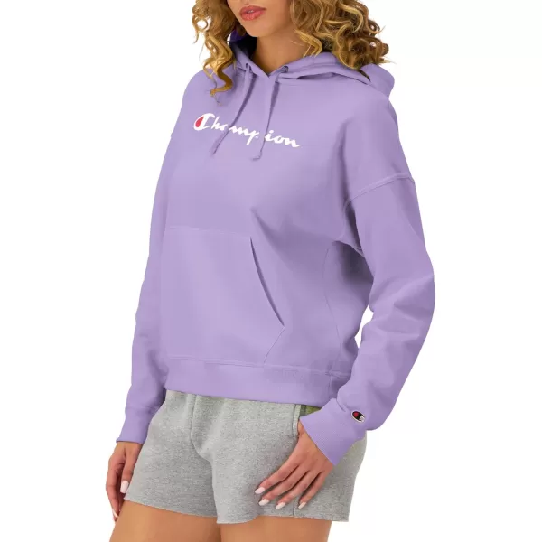 imageChampion Womens Hoodie Powerblend Fleece Comfortable Hoodie Sweatshirt for Women Plus Size AvailableLavish Lavender Script