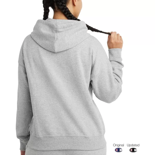 imageChampion Womens Hoodie Powerblend Fleece Comfortable Hoodie Sweatshirt for Women Plus Size AvailableOxford Gray Script