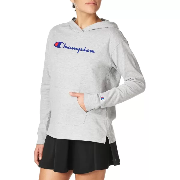 imageChampion Womens Hoodie Powerblend Fleece Comfortable Hoodie Sweatshirt for Women Plus Size AvailableOxford Graychampion Script