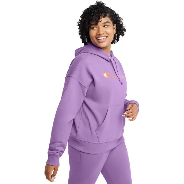 imageChampion Womens Hoodie Powerblend Fleece Hoodie for Women C Logo Plus Size AvailableCreative Mauve Script