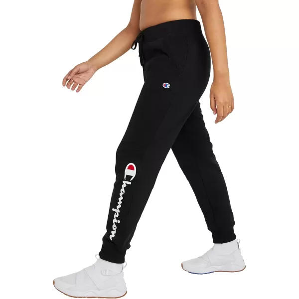 imageChampion Womens Joggers Powerblend Fleece Joggers Comfortable Pants for Women 29quot Plus Size AvailableBlack Script